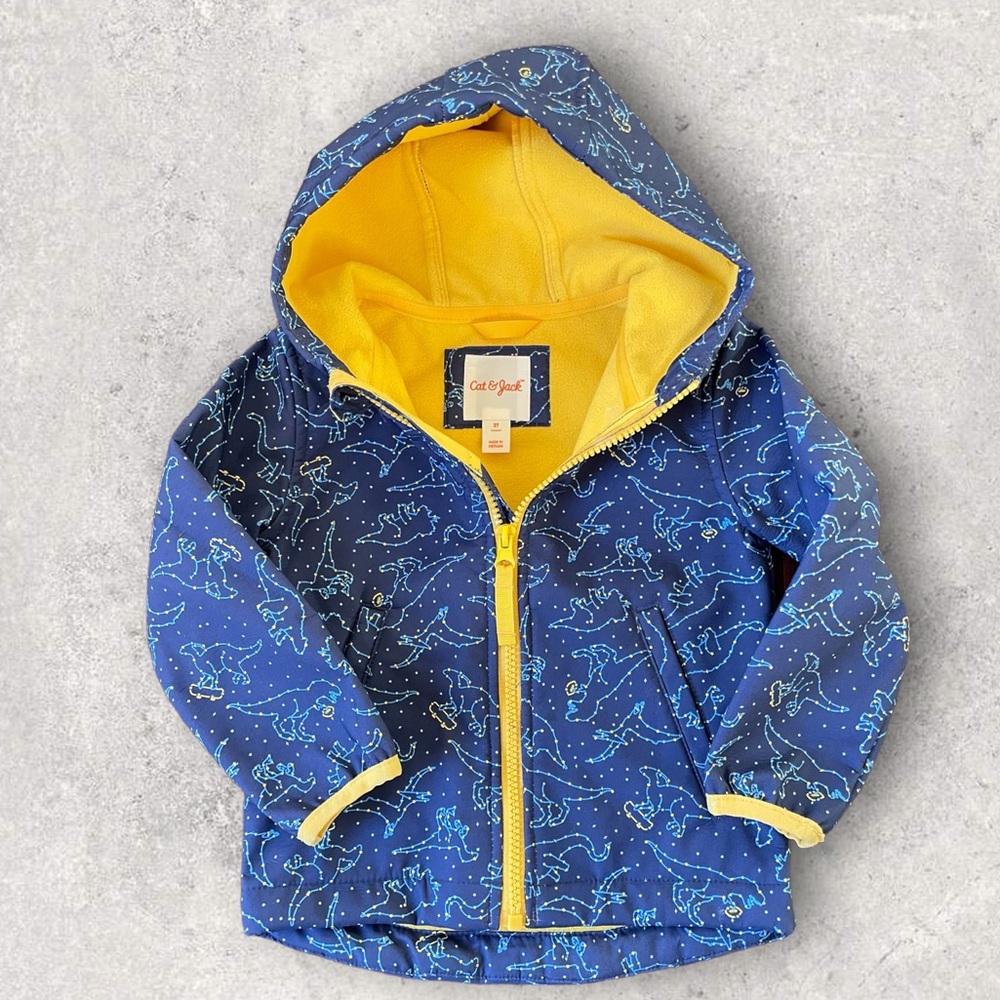 Toddler Cat and Jack Fleece Lined Rain Jacket, 2T